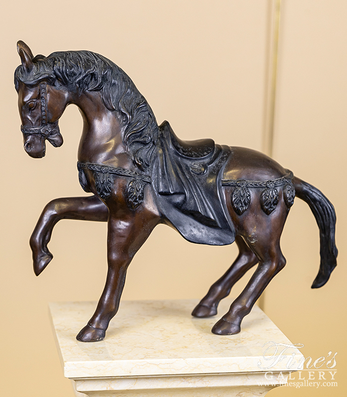 Bronze Statues  - Bronze Horse Statue Roman - BS-164